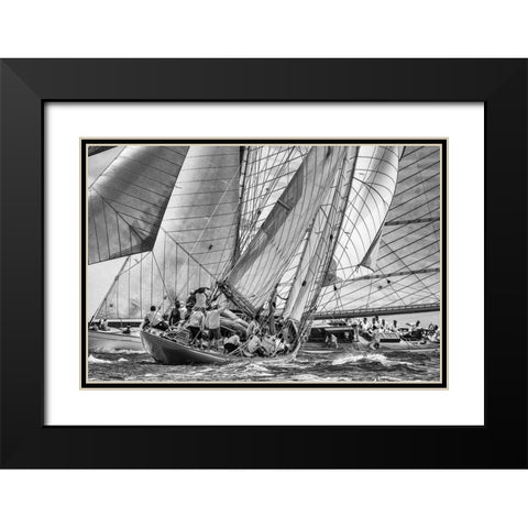 Moonbeams crossing Black Modern Wood Framed Art Print with Double Matting by Pelissier, Marc