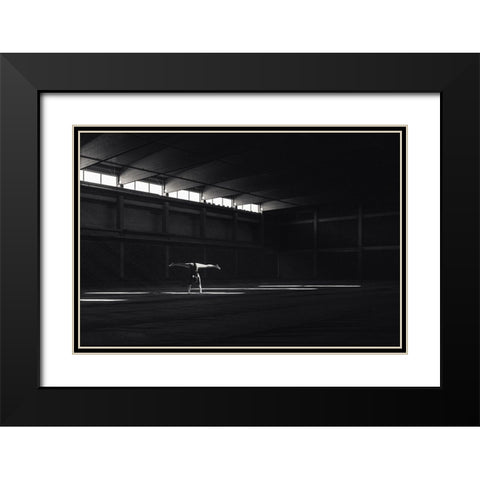 Ballando nella luce Black Modern Wood Framed Art Print with Double Matting by Krystynek Mqep, Martin