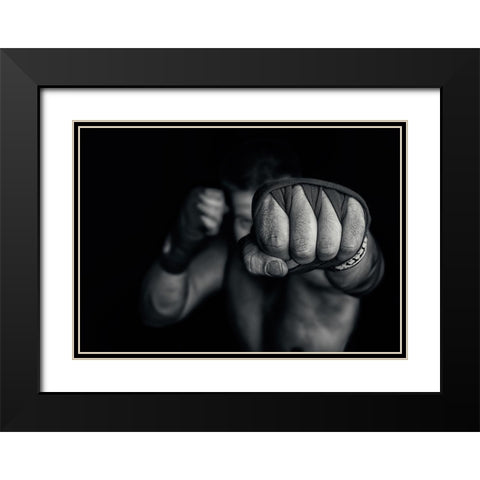 left wing Black Modern Wood Framed Art Print with Double Matting by Vrican, Adrian