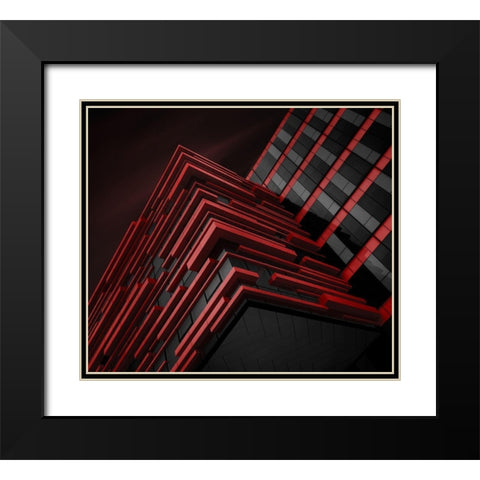 Blood Stream Black Modern Wood Framed Art Print with Double Matting by Jonas, Nadav