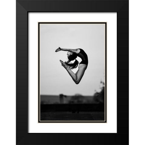 No limits Black Modern Wood Framed Art Print with Double Matting by Krystynek Mqep, Martin