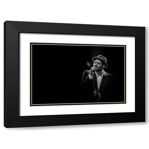 Ben lOncle Soul Black Modern Wood Framed Art Print with Double Matting by Christophe