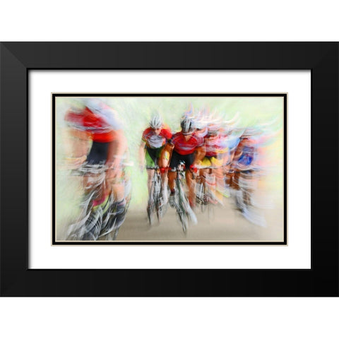 Ultimo giro  2 Black Modern Wood Framed Art Print with Double Matting by Urlings, Lou