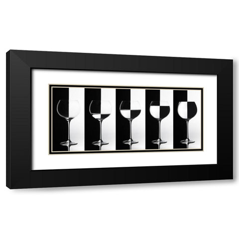 Black and White Black Modern Wood Framed Art Print with Double Matting by Reindl, Doris