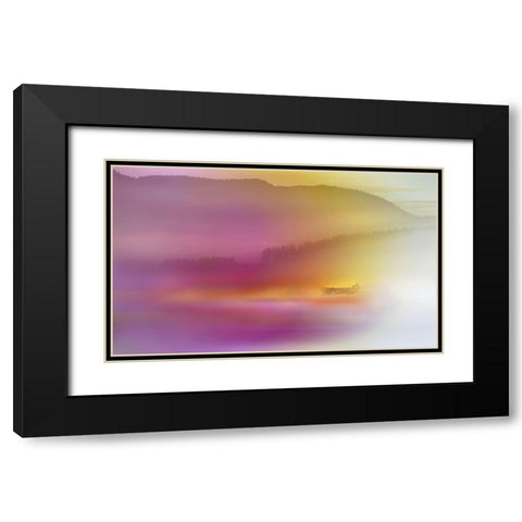 Watercolor seascape Black Modern Wood Framed Art Print with Double Matting by Westum, Heidi