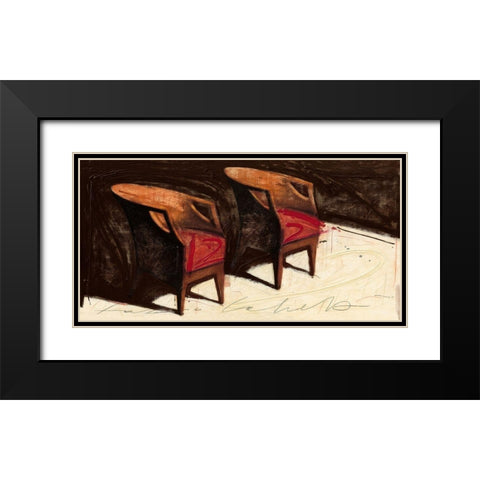 Senza tempo Black Modern Wood Framed Art Print with Double Matting by Calvetti, Fabio