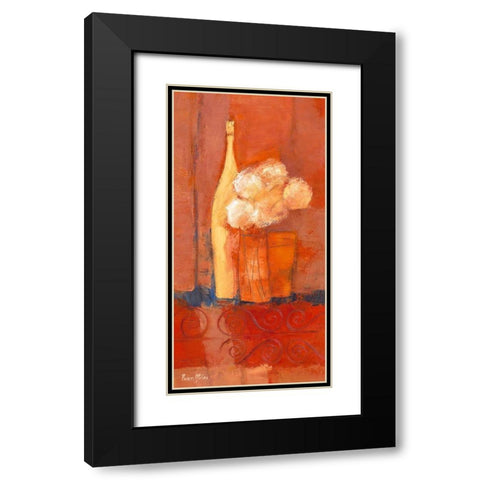 Composition au bouquet Black Modern Wood Framed Art Print with Double Matting by Pivier-Attolini, Regine