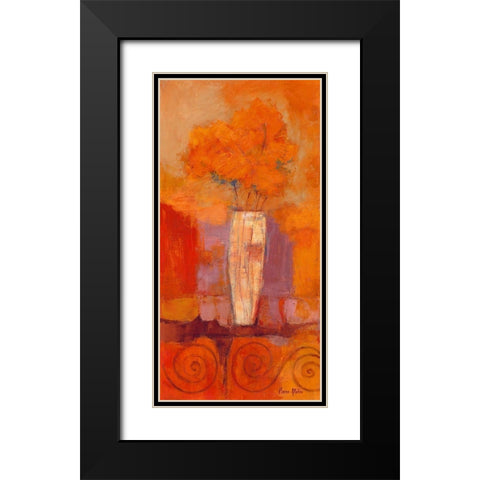Bouquet aux volutes Black Modern Wood Framed Art Print with Double Matting by Pivier-Attolini, Regine
