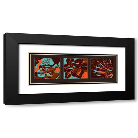 Flowers I Black Modern Wood Framed Art Print with Double Matting by Talva Design