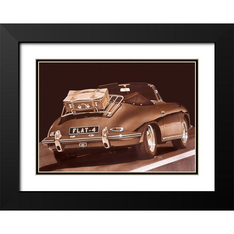 Flat-4 Black Modern Wood Framed Art Print with Double Matting by Tempier, Guy