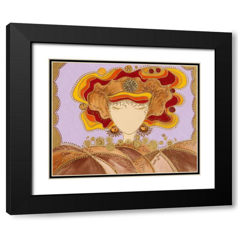 Anita Black Modern Wood Framed Art Print with Double Matting by Bismuth, Zed