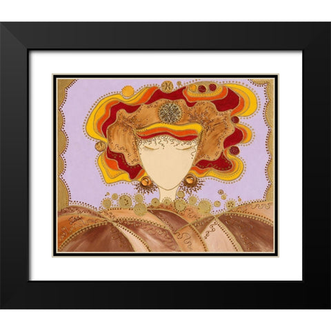 Anita Black Modern Wood Framed Art Print with Double Matting by Bismuth, Zed