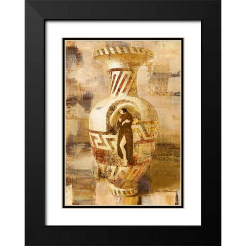With a Hat Black Modern Wood Framed Art Print with Double Matting by Juta and Mareks