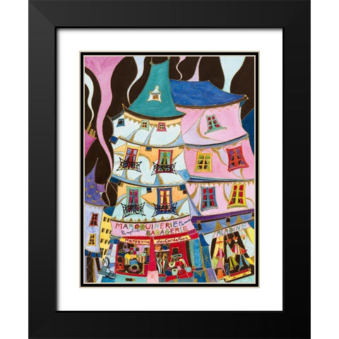 La maroquinerie Black Modern Wood Framed Art Print with Double Matting by Wentzeis, Martine