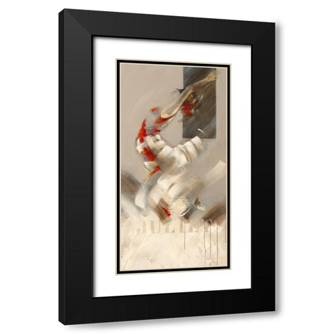 Juliet Black Modern Wood Framed Art Print with Double Matting by Meijering, Kitty