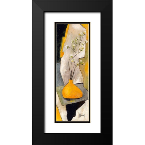 Soleil en pot Black Modern Wood Framed Art Print with Double Matting by Mansart, Veronique