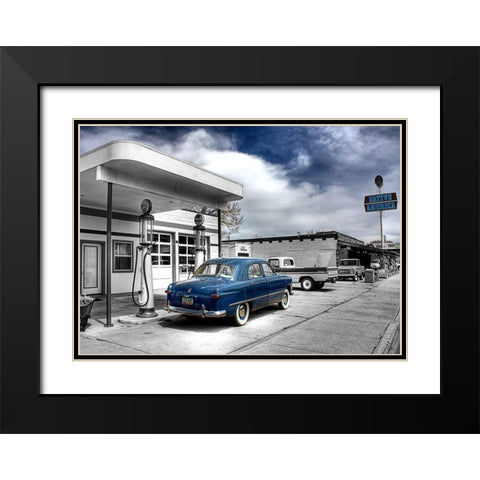 Native Us Black Modern Wood Framed Art Print with Double Matting by Terrible, Aurelien