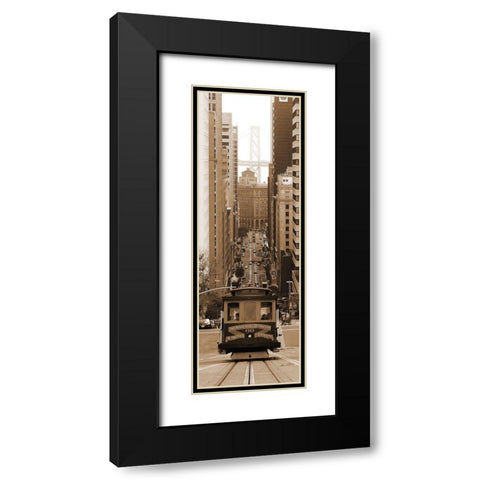 SF Cable Car Black Modern Wood Framed Art Print with Double Matting by Terrible, Aurelien