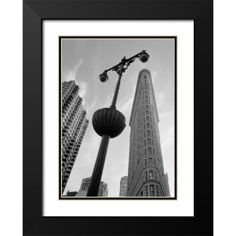 New York Flatiron I Black Modern Wood Framed Art Print with Double Matting by Butcher, Dave