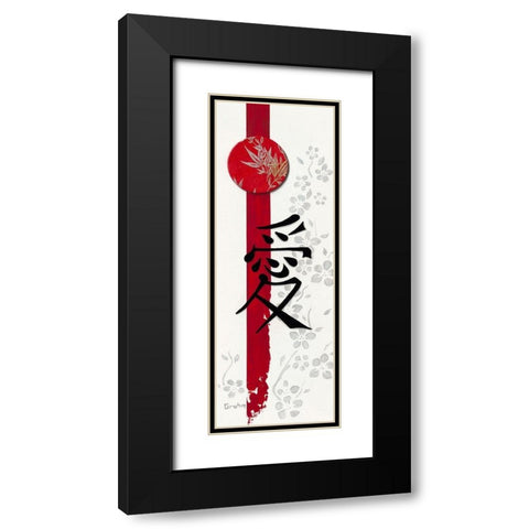 Love Black Modern Wood Framed Art Print with Double Matting by Gruhn, Elke