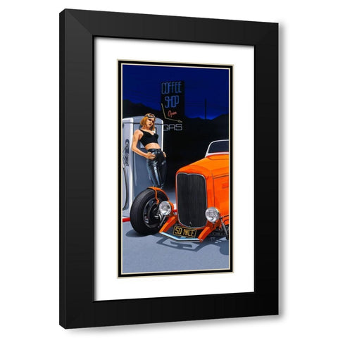 So Nice Black Modern Wood Framed Art Print with Double Matting by Tempier, Guy