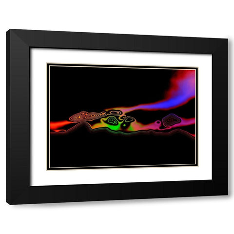 Color Flash Black Modern Wood Framed Art Print with Double Matting by Steger, Uwe
