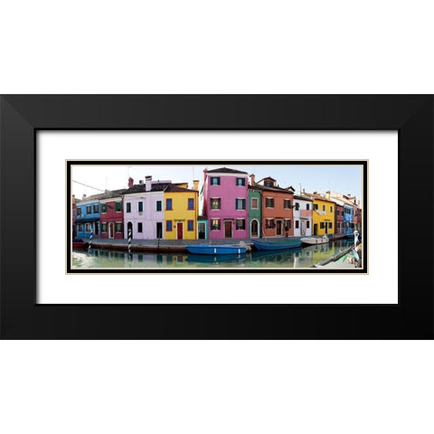 Venedig Burano I Black Modern Wood Framed Art Print with Double Matting by Fischer, Rolf