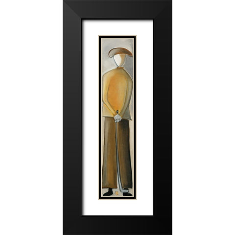 Golfer I Black Modern Wood Framed Art Print with Double Matting by Arns-Muller, Monika