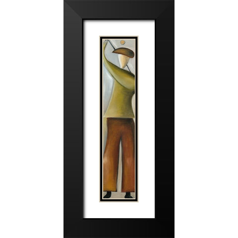 Golfer II Black Modern Wood Framed Art Print with Double Matting by Arns-Muller, Monika