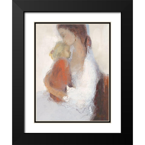 Maternite III Black Modern Wood Framed Art Print with Double Matting by Parise, Chantal