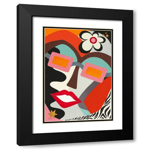 Fantaisie Black Modern Wood Framed Art Print with Double Matting by Brand, Valerie