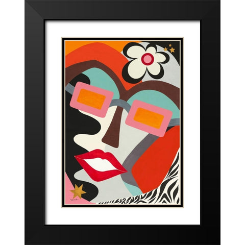 Fantaisie Black Modern Wood Framed Art Print with Double Matting by Brand, Valerie