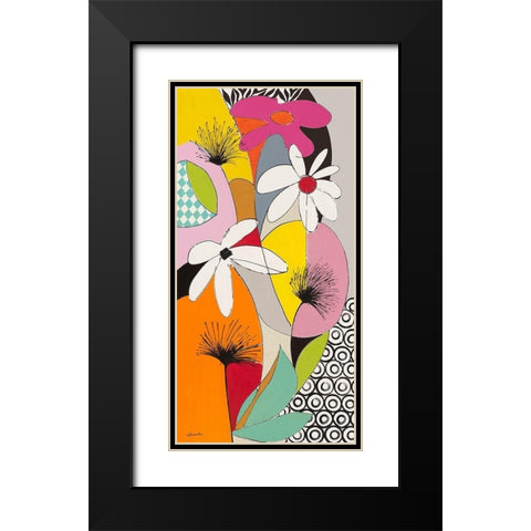 Le jardin de Valerie Black Modern Wood Framed Art Print with Double Matting by Brand, Valerie