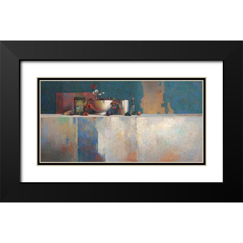 No Title V Black Modern Wood Framed Art Print with Double Matting by Dijkstra, Evert