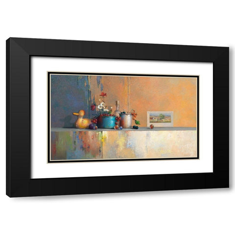 No Title VII Black Modern Wood Framed Art Print with Double Matting by Dijkstra, Evert