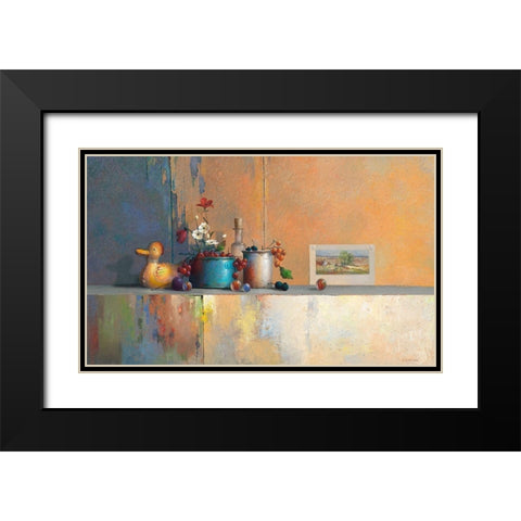 No Title VII Black Modern Wood Framed Art Print with Double Matting by Dijkstra, Evert