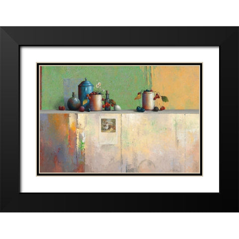 No Title VIII Black Modern Wood Framed Art Print with Double Matting by Dijkstra, Evert