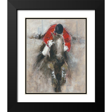 Jong Geweld Black Modern Wood Framed Art Print with Double Matting by Declercq, Huguette