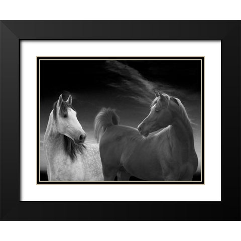 Shall we dance Black Modern Wood Framed Art Print with Double Matting by Llovet, Jorge