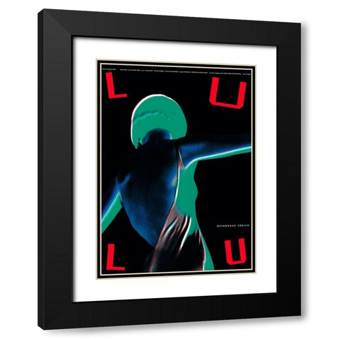 Lulu Black Modern Wood Framed Art Print with Double Matting by Geissbuhler, K. Domenic