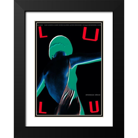Lulu Black Modern Wood Framed Art Print with Double Matting by Geissbuhler, K. Domenic