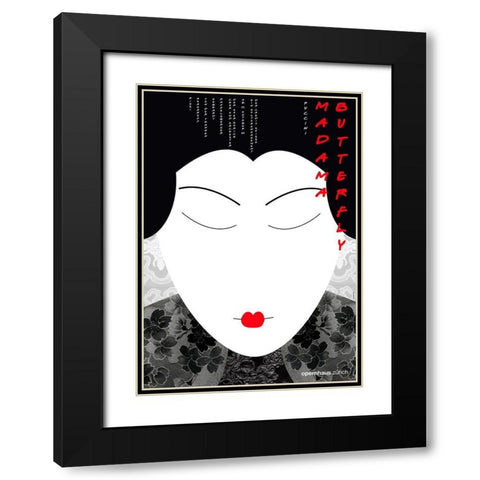 Madama Butterfly Black Modern Wood Framed Art Print with Double Matting by Geissbuhler, K. Domenic