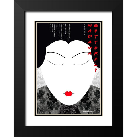 Madama Butterfly Black Modern Wood Framed Art Print with Double Matting by Geissbuhler, K. Domenic