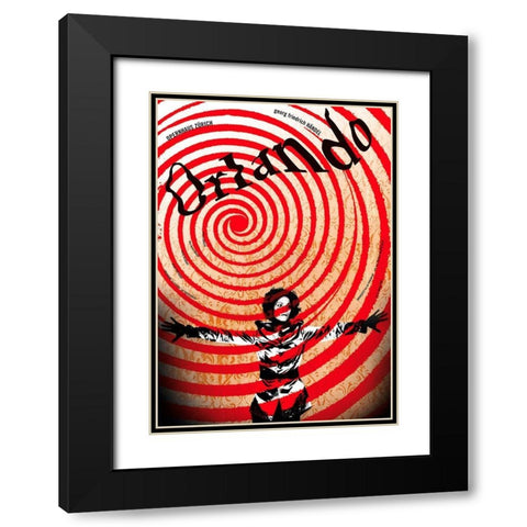 Orlando Black Modern Wood Framed Art Print with Double Matting by Geissbuhler, K. Domenic