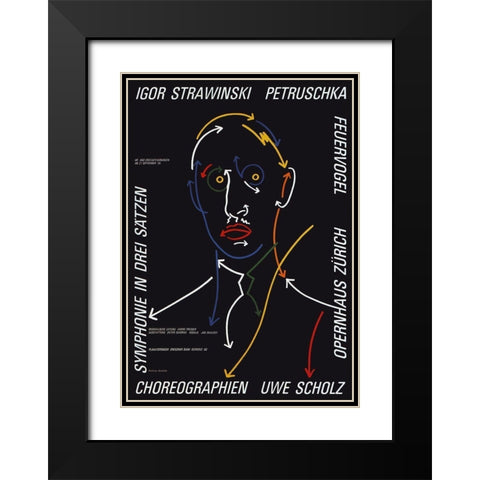 Igor Strawinski Black Modern Wood Framed Art Print with Double Matting by Geissbuhler, K. Domenic