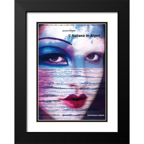 L Italiana in Algeri Black Modern Wood Framed Art Print with Double Matting by Geissbuhler, K. Domenic