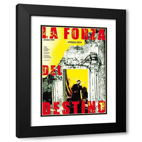 La Forza del Destino Black Modern Wood Framed Art Print with Double Matting by Geissbuhler, K. Domenic