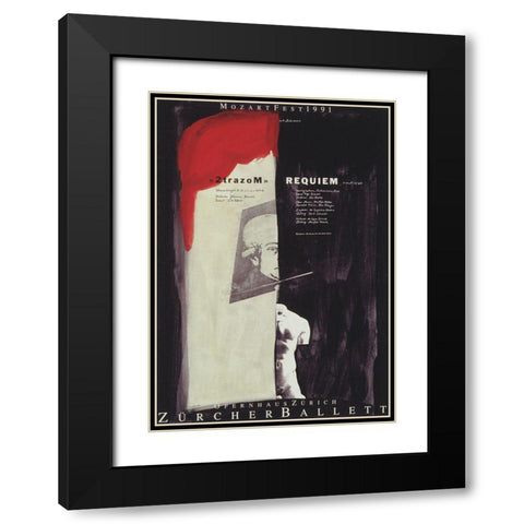 Requiem Black Modern Wood Framed Art Print with Double Matting by Geissbuhler, K. Domenic