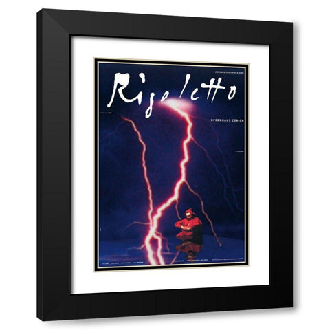 Rigoletto Black Modern Wood Framed Art Print with Double Matting by Geissbuhler, K. Domenic