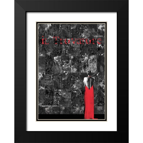 il Trovatore Black Modern Wood Framed Art Print with Double Matting by Geissbuhler, K. Domenic